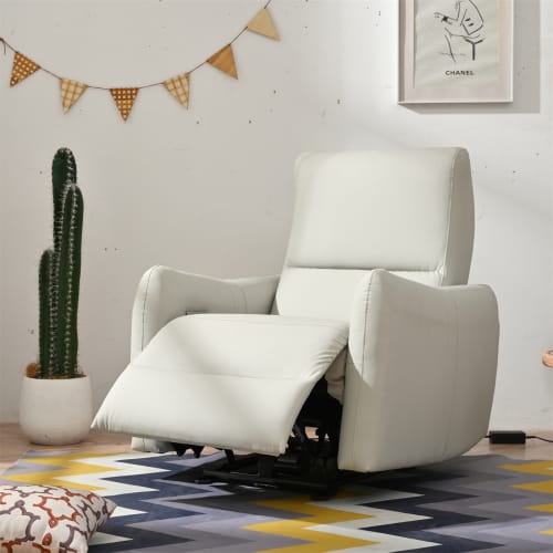 Wall Hugger Recliner,Power Recliner Chair,Electric Recliner For Living Room,PU Leather Reclining Armchair For Small Space,Reclining Sofa For Bedroom Apartment RV,with USB Port view 18