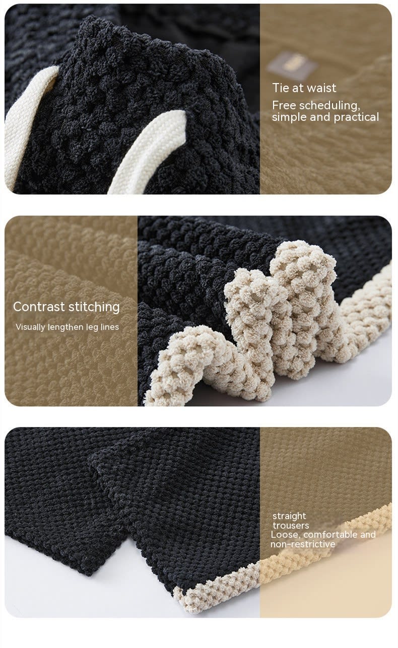 Men's Fashion Color Contrast Loose Casual Straight Pants