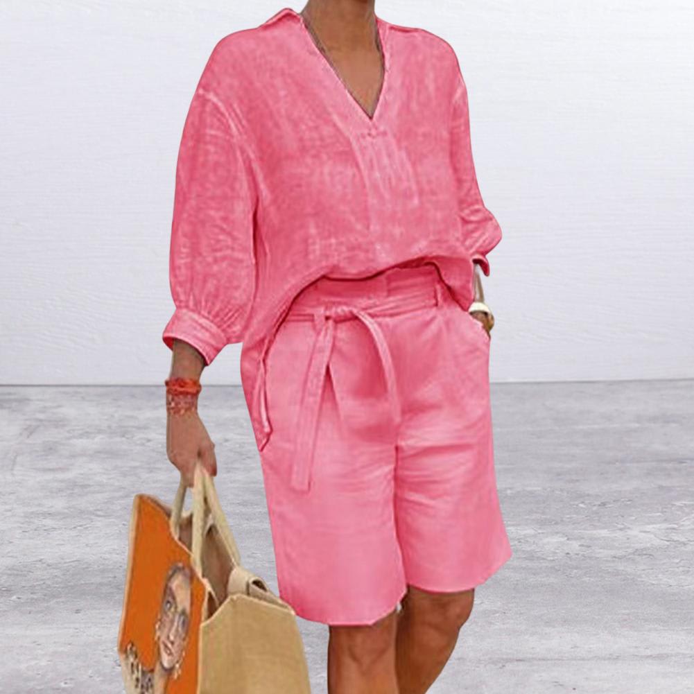 Cotton And Linen Women's Clothing Fashion Casual Set view 2