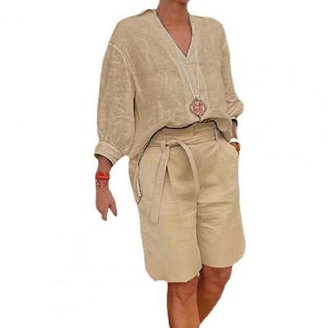Cotton And Linen Women's Clothing Fashion Casual Set view 13