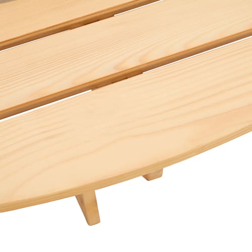 Outdoor 8 Person Picnic Table, 8 Person Round Picnic Table With 4 Built-in Benches, Umbrella Hole, Outside Table And Bench Set For Garden, Backyard, Porch, Patio, Natural view 4