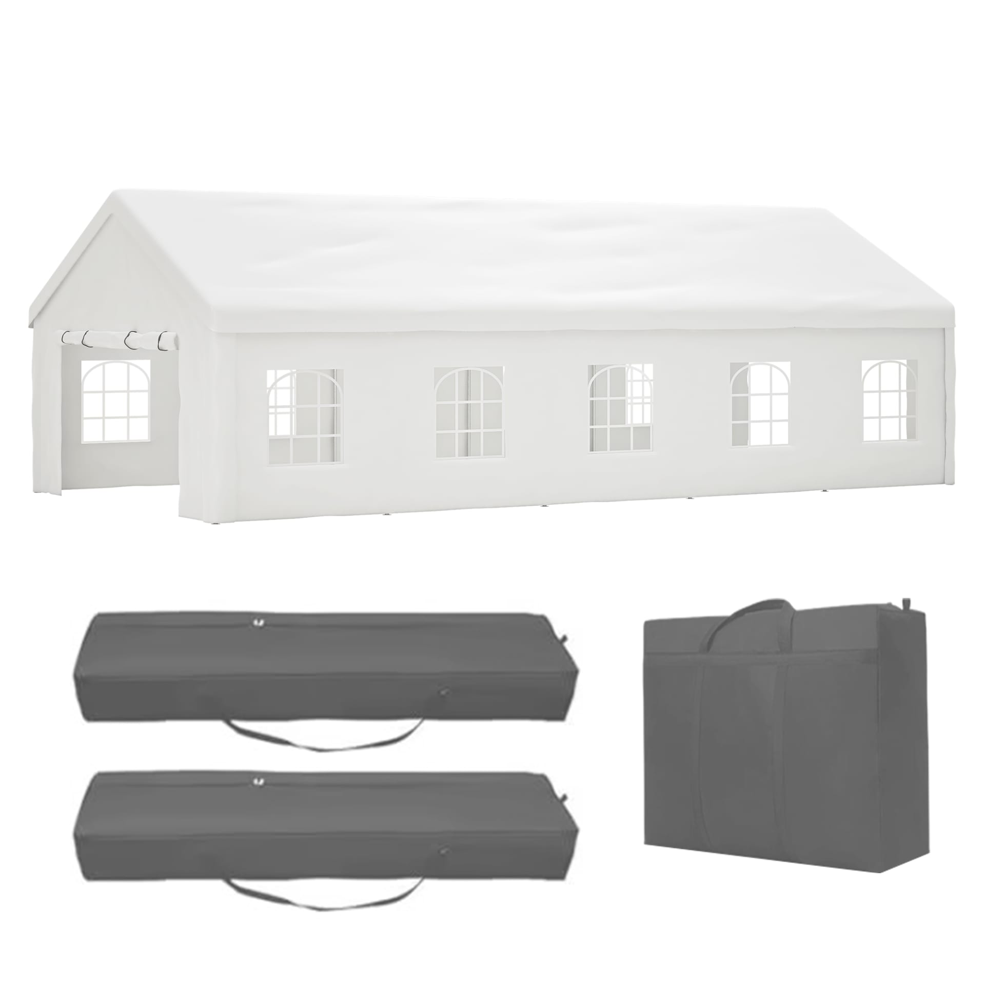 Party Tent Heavy Duty, Large Wedding Event Shelters With 2 Storage Bags & Removable Sidewalls, Outdoor Canopy Gazebo Commercial Tents For Parties Carport Camping Garden Patio view 15