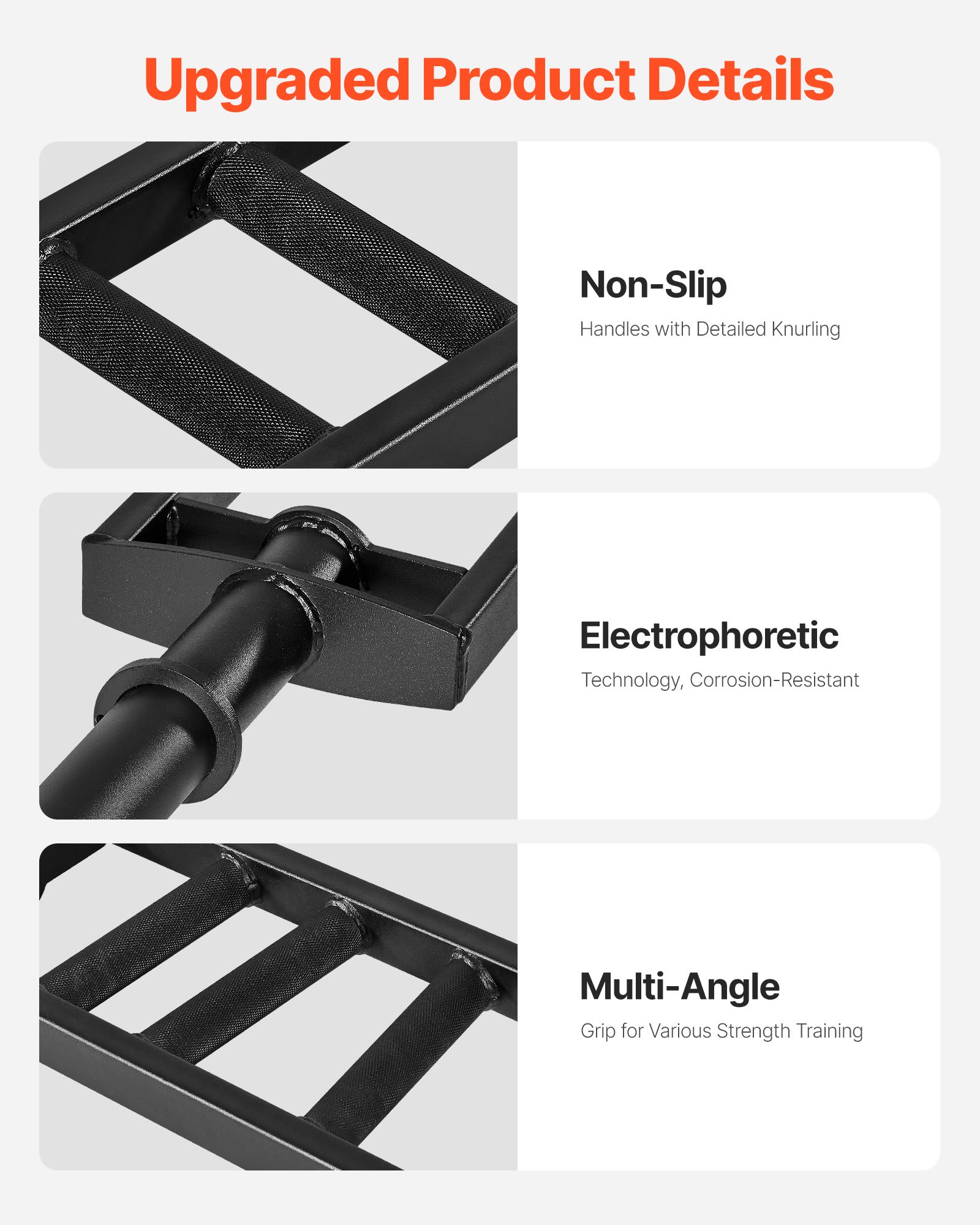 Multi-Grip Barbell, 2-inch 3 Positions Swiss Bar, 550 LBS Capacity Heavy Duty Swiss Barbell Training Equipment, With 2 Collars And Knurled Grips, For Home Gym, Support Pressing, Lifting Curls view 4