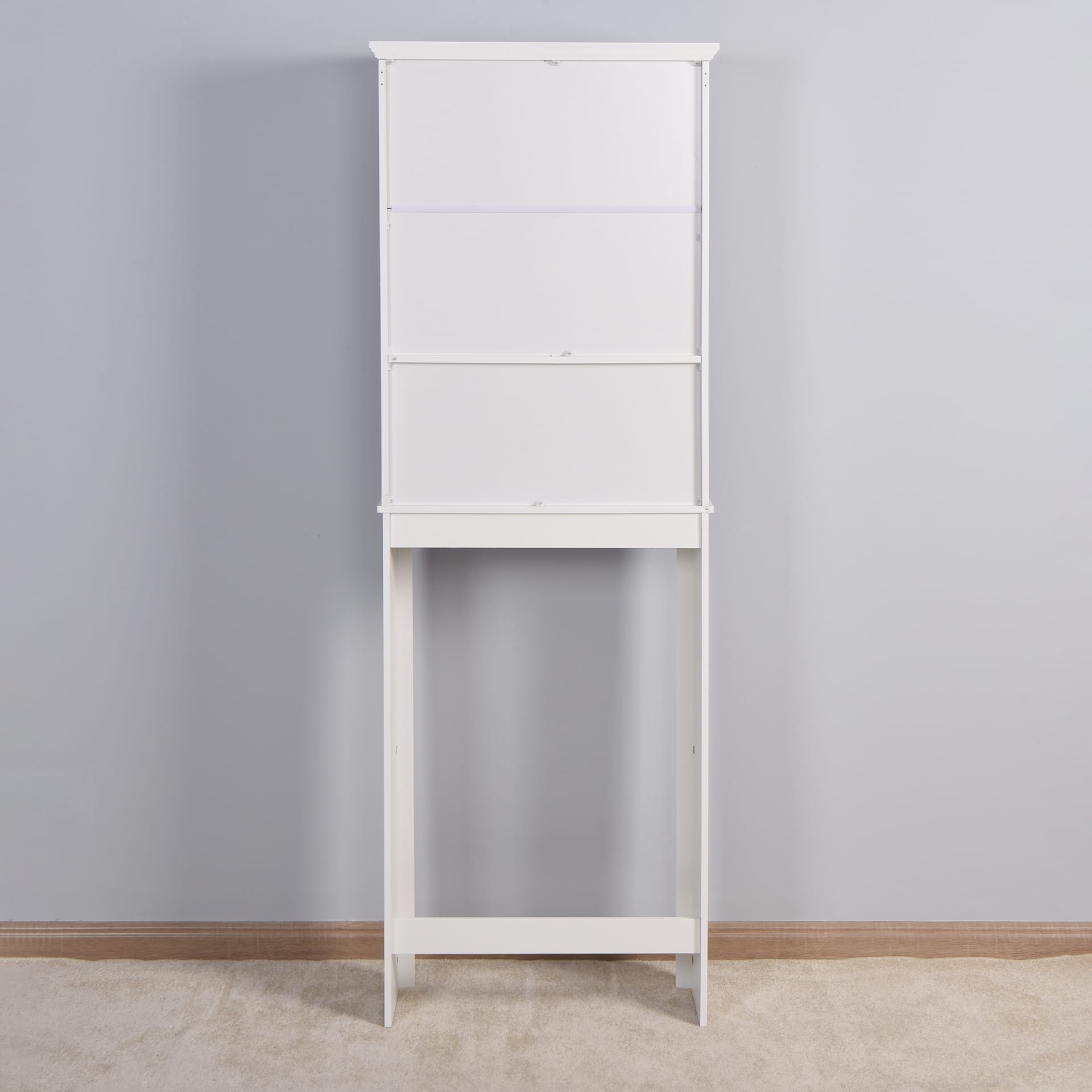 Bathroom Wooden Storage Cabinet Over-The-Toilet Space Saver With A Adjustable Shelf 23.62x7.72x67.32 Inch view 4