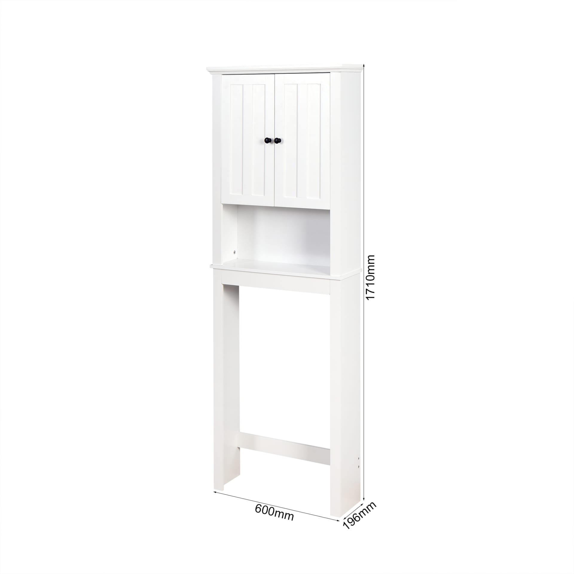 Bathroom Wooden Storage Cabinet Over-The-Toilet Space Saver With A Adjustable Shelf 23.62x7.72x67.32 Inch view 5