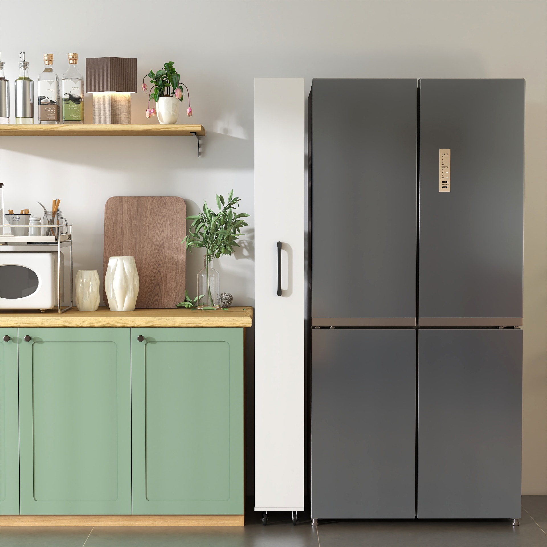 7 Tier Multi-functional Pull-out Multi-tier Storage Single-sided Open Shelf For Kitchen, Living Room & Narrow Spaces view 5