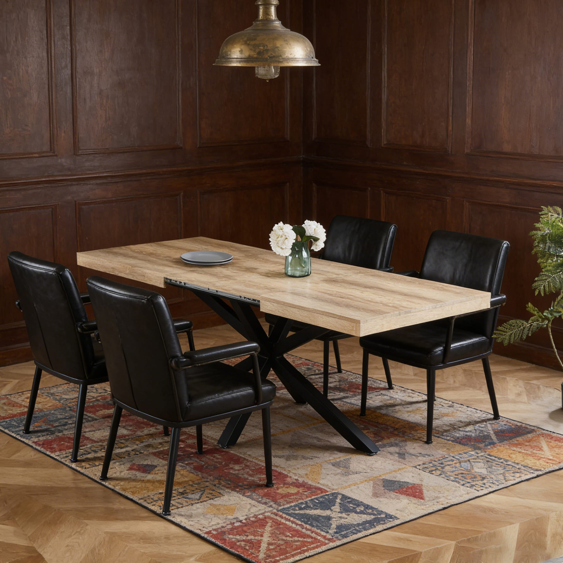 Extendable Table ,DINING TABLE,OFFICE TABLE,COFFEE TABLE,240 200 160x90x75cm,walnut Color view 5