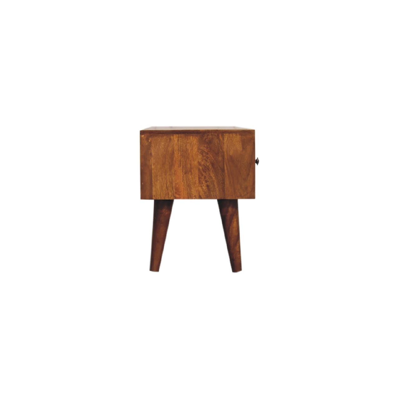 Solid Wood Classic Chestnut Coffee Table, 2 Drawers, 1 Open Slot, Dark Brown view 2