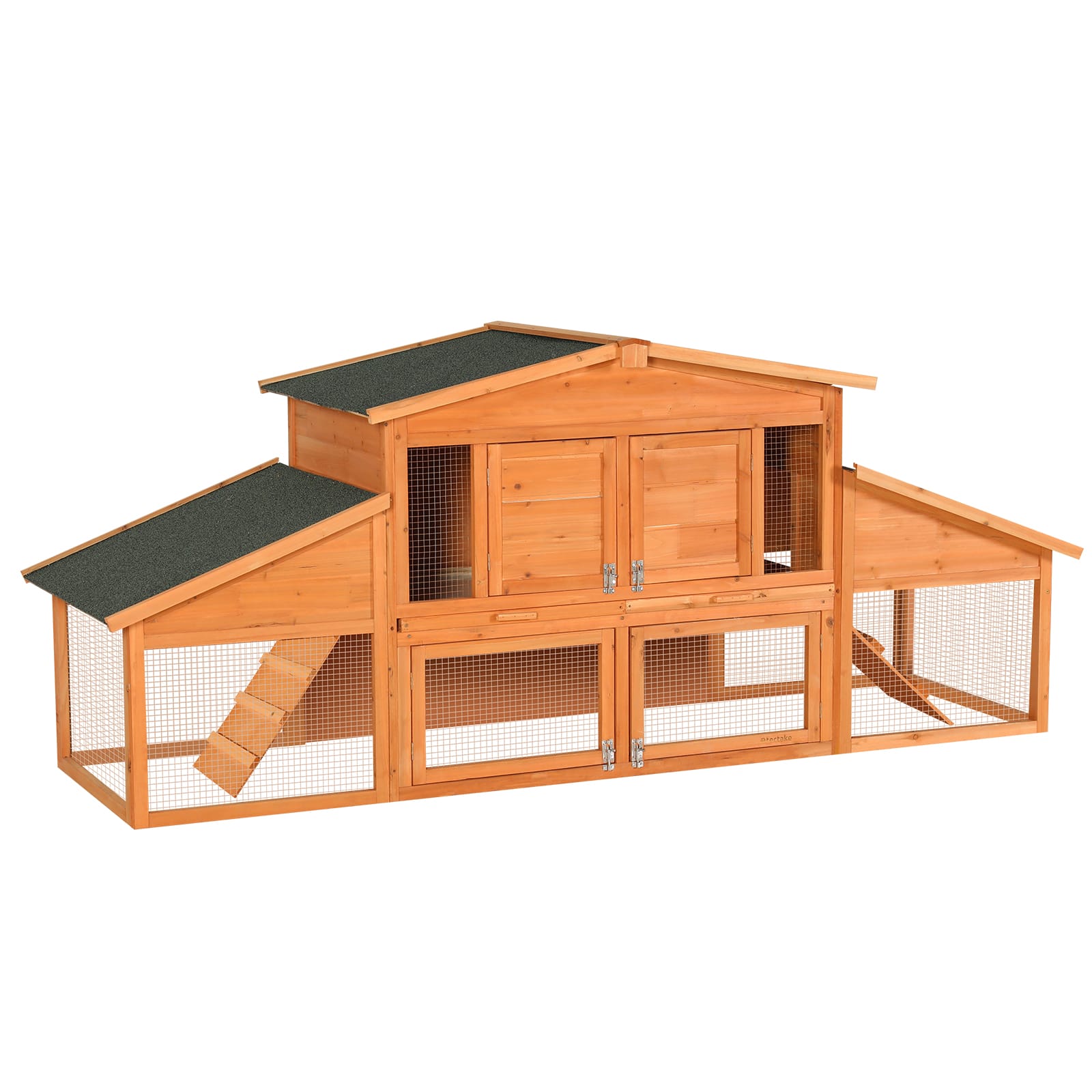 Extra-large Wooden Rabbit House, Chicken Coop, Outdoor Unit That Can Be Easily Assembled And Stable, Indoor With Cleaning Tray And Waterproof Roof, Suitable For Small And Medium-sized Rabbits And Chic view 2