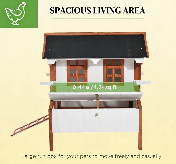 Portable Chicken House,Chicken Coop Wooden Chicken House,Rabbit Hutch Raised Poultry Cage view 5