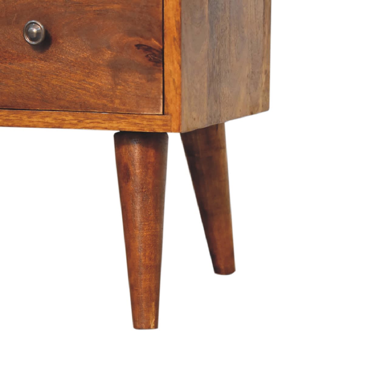 Solid Wood Classic Chestnut Coffee Table, 2 Drawers, 1 Open Slot, Dark Brown view 1