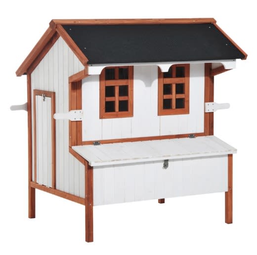 Portable Chicken House,Chicken Coop Wooden Chicken House,Rabbit Hutch Raised Poultry Cage view 3