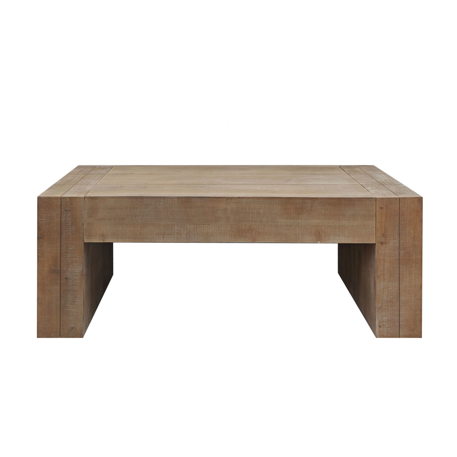 Rustic Wood Coffee Table, 49in Modern Farmhouse Rectangular Table For Living Room view 4