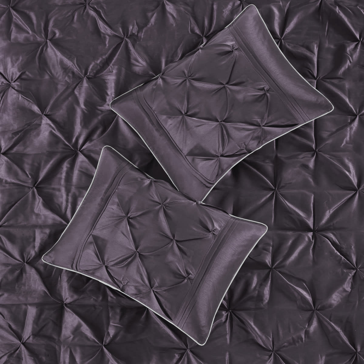 7 Piece Tufted Comforter Set Plum King view 4