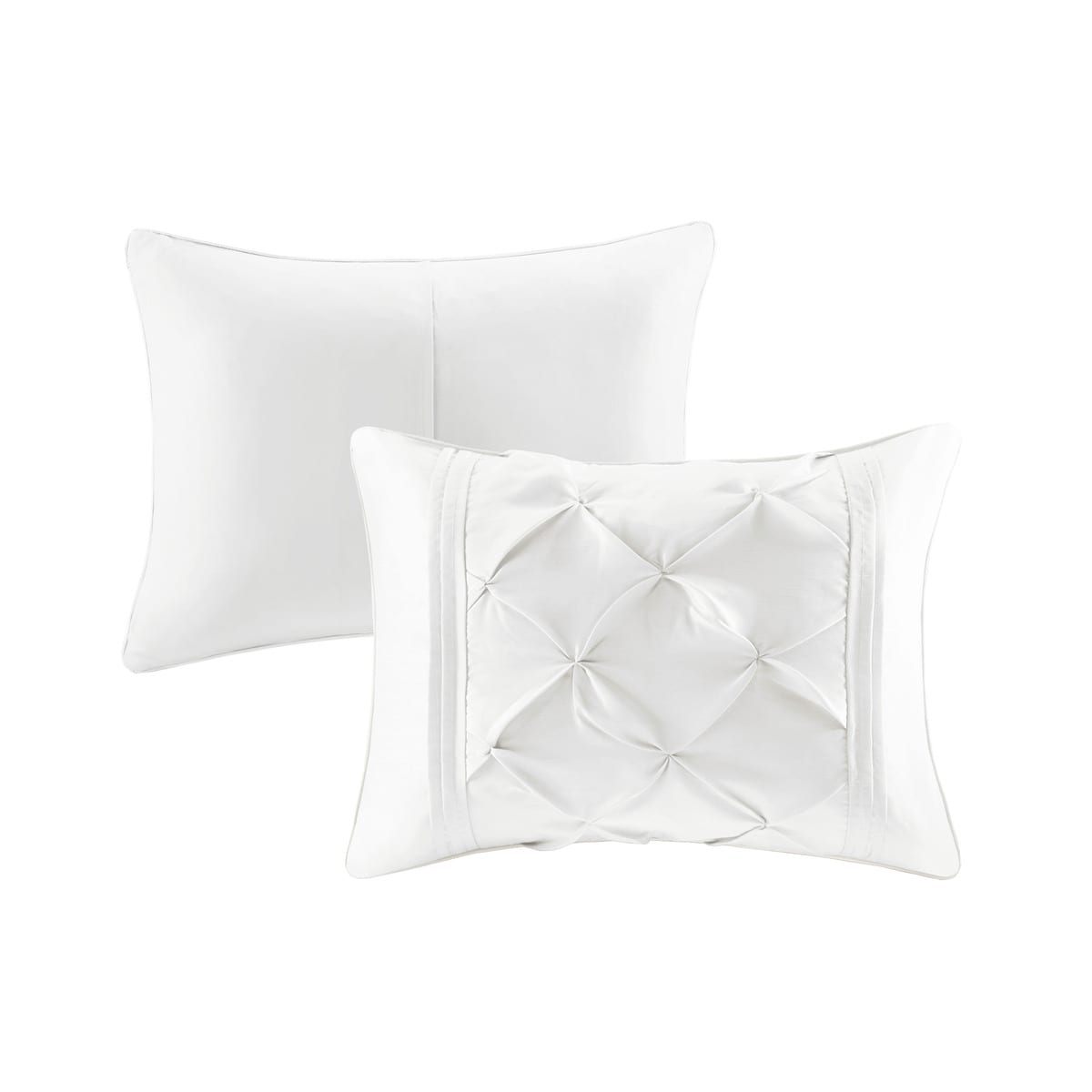 7 Piece Tufted Comforter Set White Full view 3