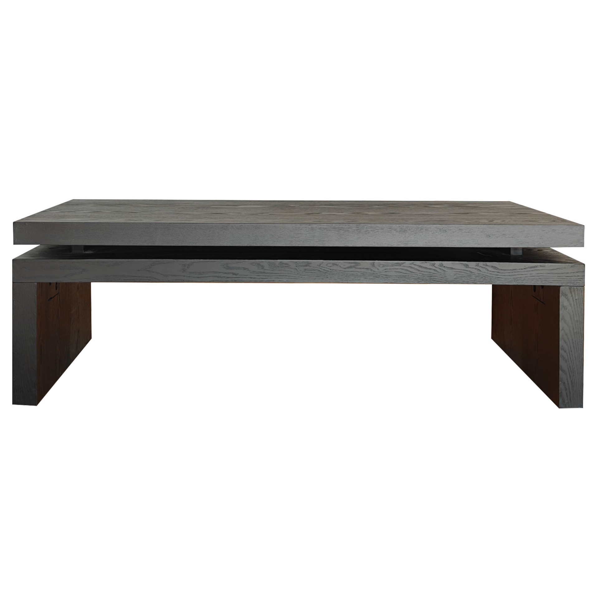 Modern Black Wood Coffee Table Sleek Floating Top Design For Living Room 47.6 Lx23.6 W X16.3 H