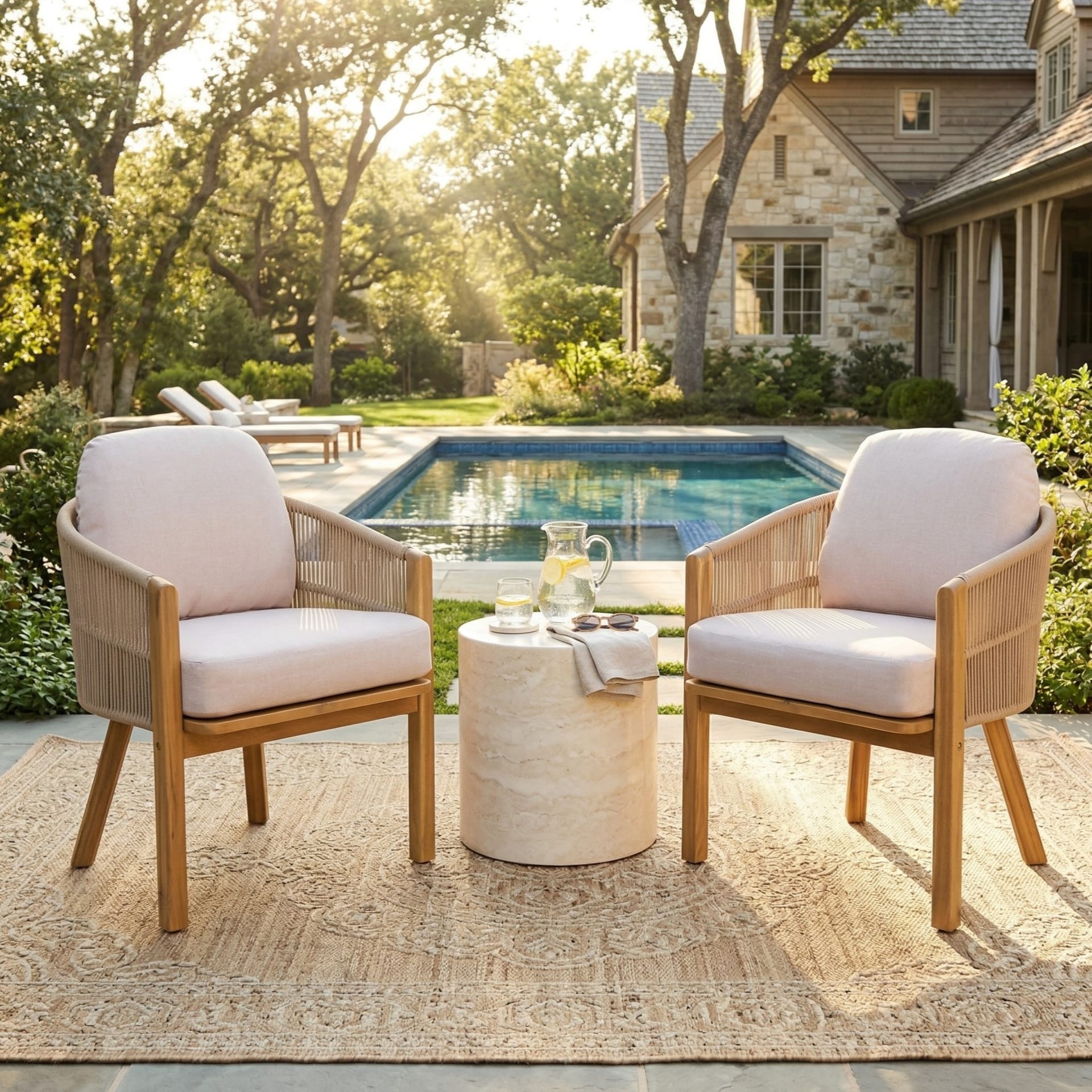 Grotta Outdoor Dining Arm Chair Set Of 2 view 3