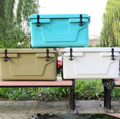Hot Selling Blue Color 65QT Outdoor Cooler Fish Ice Chest Box Popular Camping Cooler Box view 6