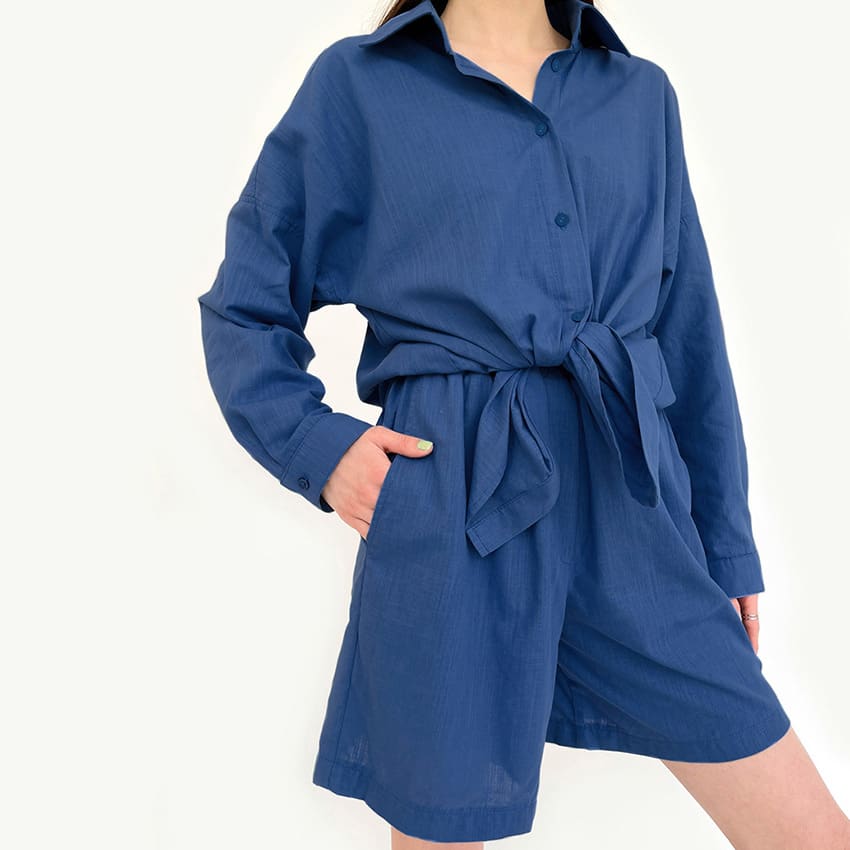 Early Autumn Cotton And Linen Women's Long Sleeve Shirt view 10