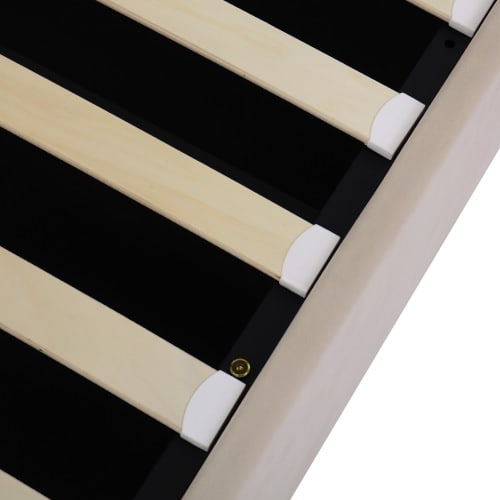 Upholstered Bed, With Hydraulic Lever, Functional Bed From Storage, 150 X 200 Cm, Without Mattress, Velvet, Beige view 13