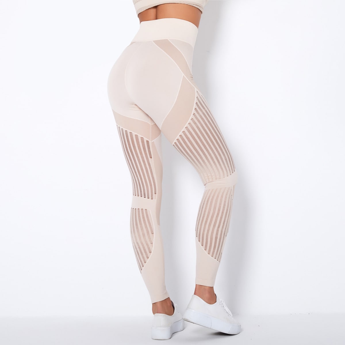 Quick-drying Exercise Yoga Long Sleeve Striped Fitness TOP view 16