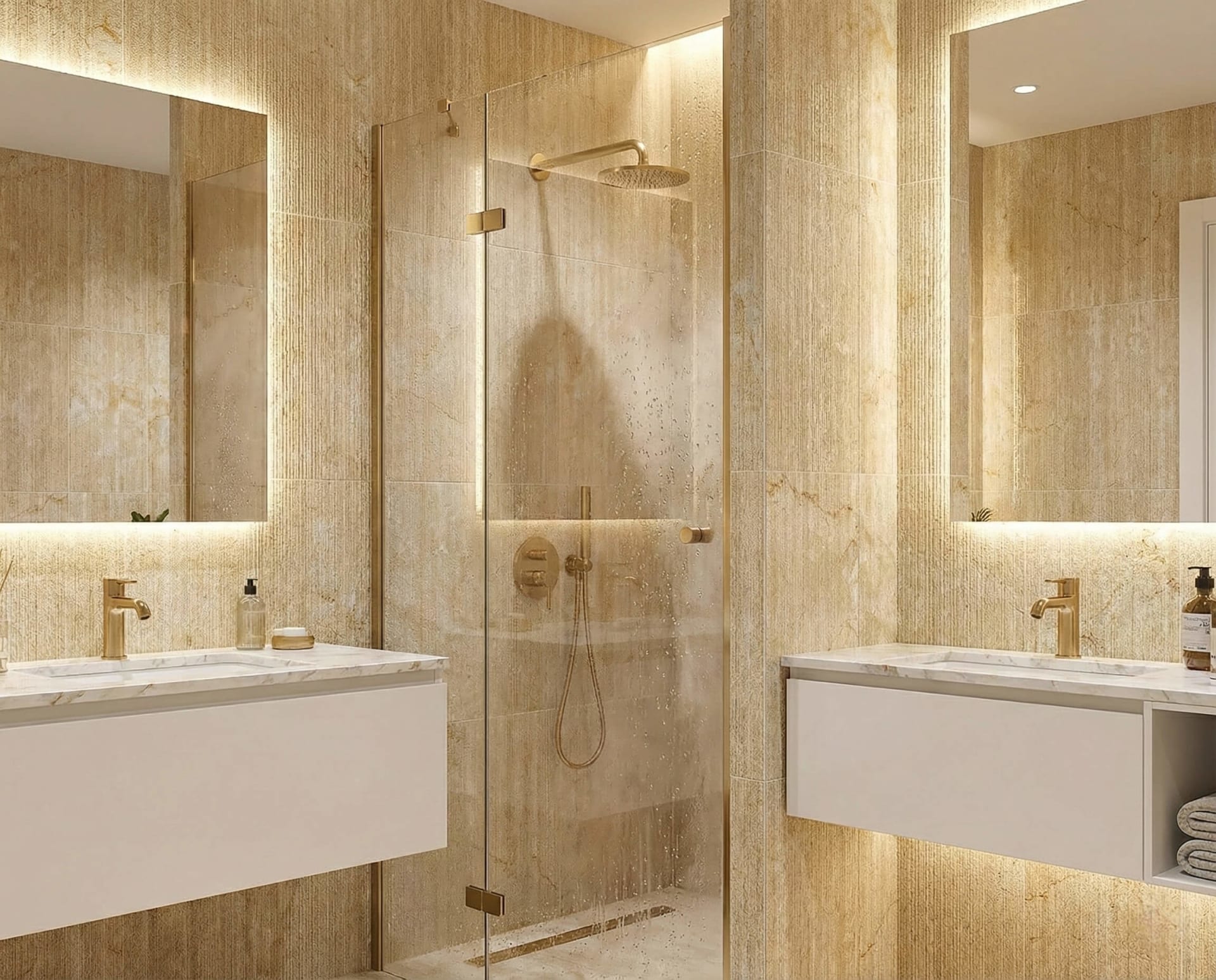 12X24 Inch Gold Yellow Beige Natural Marble, For Wall, FS Textured Finished, 3D Fluted Marble, Natural Stone view 21