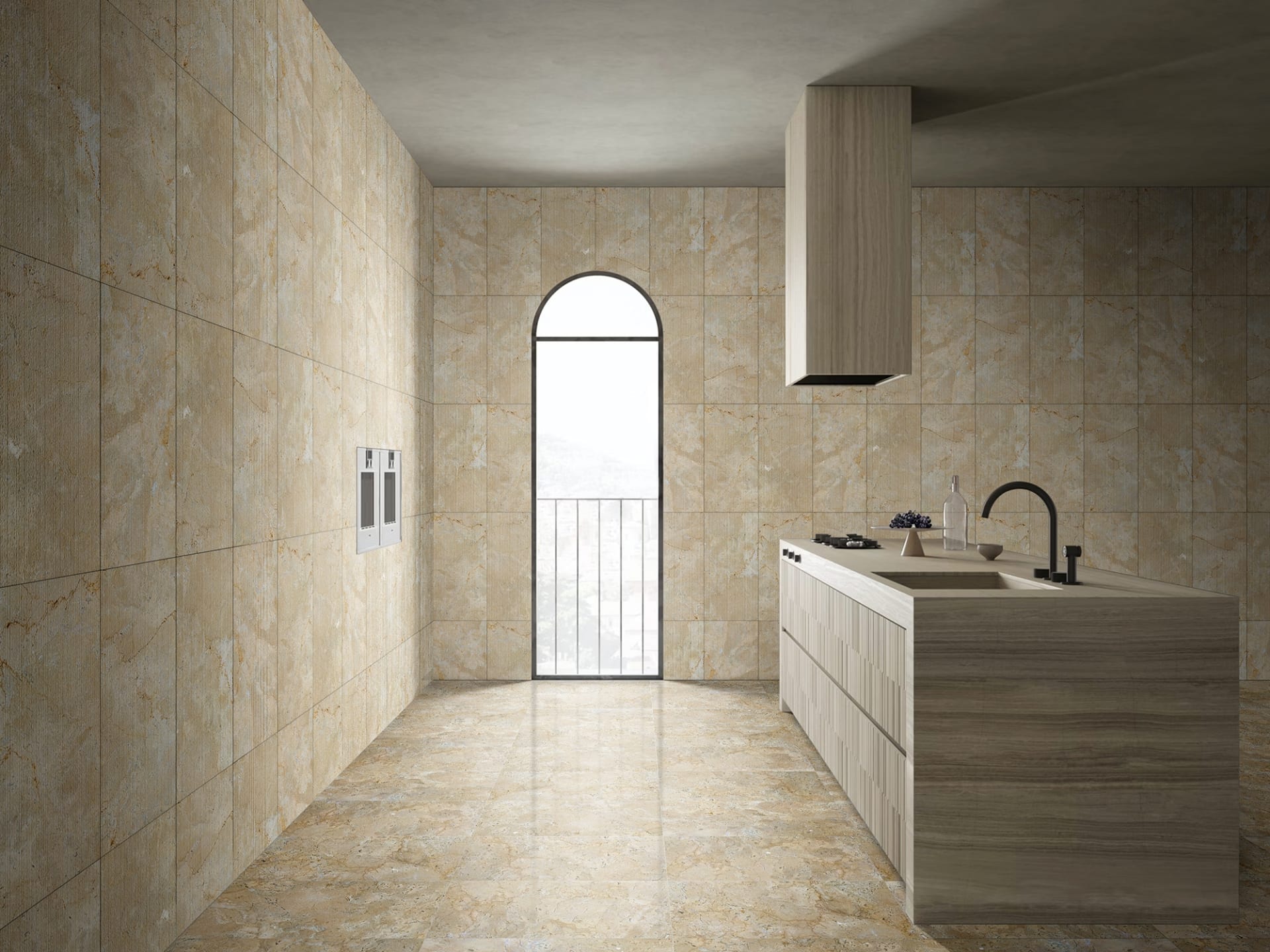 12X24 Inch Gold Yellow Beige Natural Marble, For Wall, FS Textured Finished, 3D Fluted Marble, Natural Stone view 9