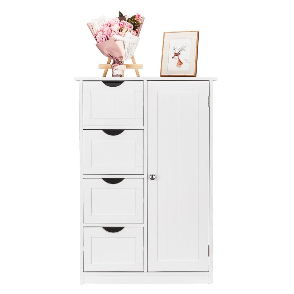 Four Drawer Single Door Bathroom Storage Cabinet view 10