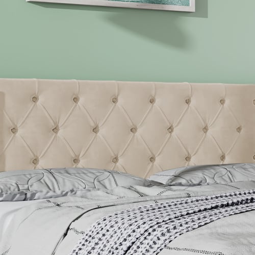 Upholstered Bed, With Hydraulic Lever, Functional Bed From Storage, 150 X 200 Cm, Without Mattress, Velvet, Beige view 10