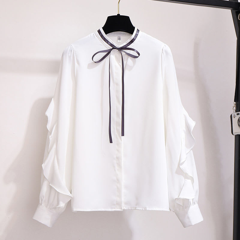 Shirt Jacket Casual Nine-point Pants Professional Two-piece Women view 3