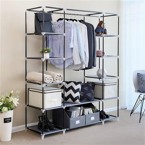 Non Woven Wardrobe With 5 Layers And 12 Compartments view 2