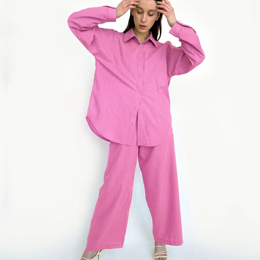 Early Autumn Cotton And Linen Women's Long Sleeve Shirt view 8