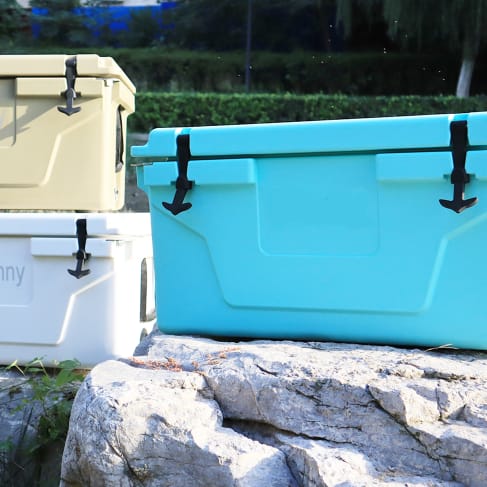Hot Selling Blue Color 65QT Outdoor Cooler Fish Ice Chest Box Popular Camping Cooler Box view 19