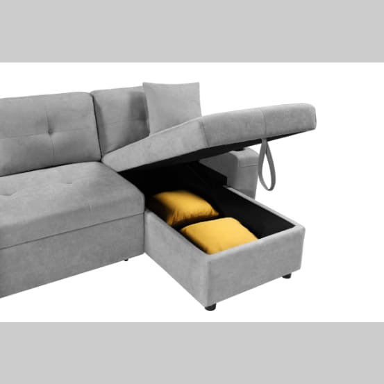Convertible Sectional Sofa With Armrest Storage view 7
