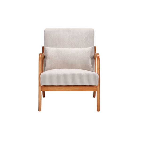 Mid-Century Modern Armchair Upholstered With Pillows And Solid Wood Frame view 16