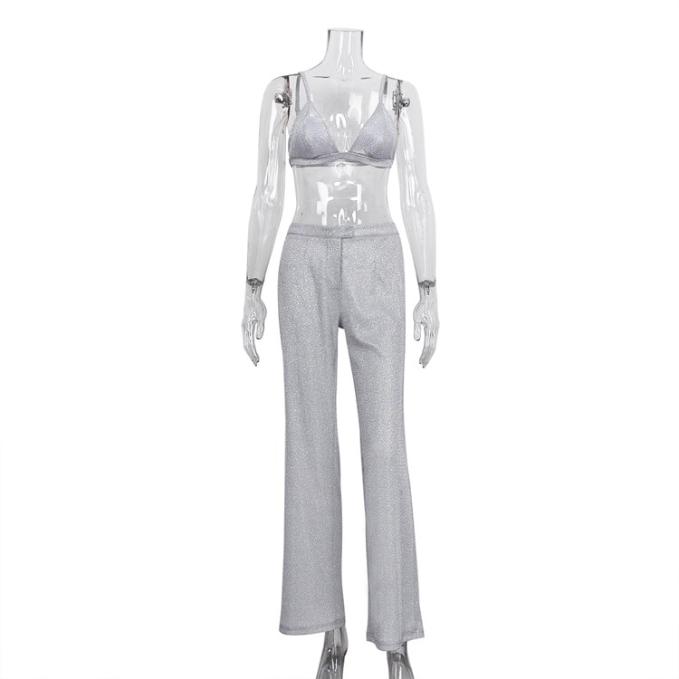 Women's Camisole Slim Straight Waist Pants view 11