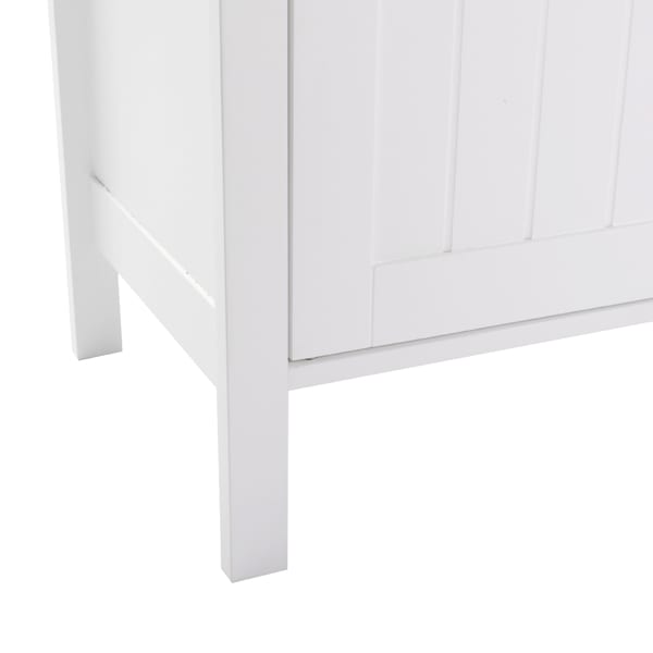 White Double Door Bathroom Cabinet view 8