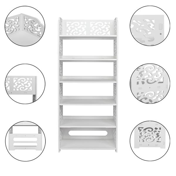 Wood Plastic Board-6 Layer Carved Shoe Rack view 3