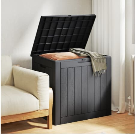 Deck Box With 31 Gallon Capacity, Weatherproof Resin Lockable Outdoor Storage For Secure Package Deliveries And Indoor Storage In Garden Or Patio view 6