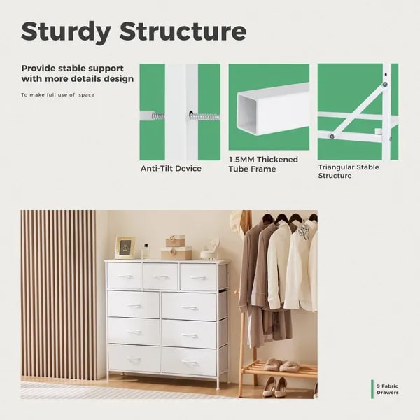 Storage Drawer Wardrobe Tall Cabinet Storage Cabinet view 1