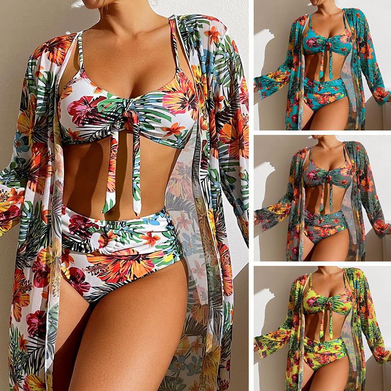 Swimwear Long Sleeved Blouse Three Piece Suit view 2