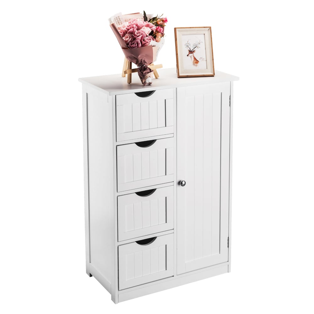 Four Drawer Single Door Bathroom Storage Cabinet view 6