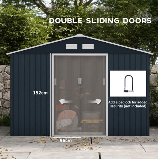 Outdoor Garden Storage Shed Tool House view 3