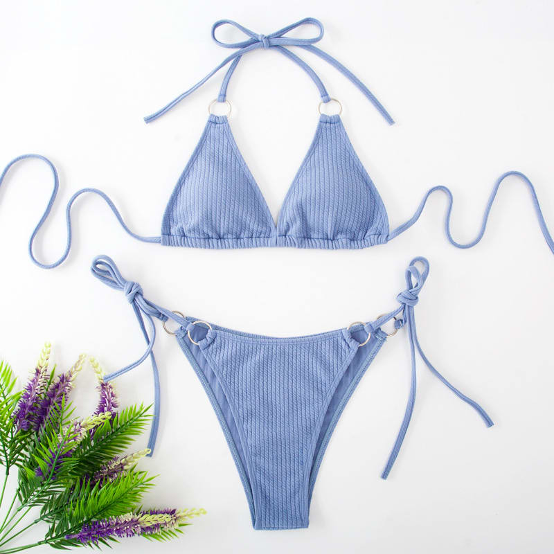 Sexy Bikini Set Summer Side Tie Thong Bandage Style Swimsuit Womens Clothing view 13