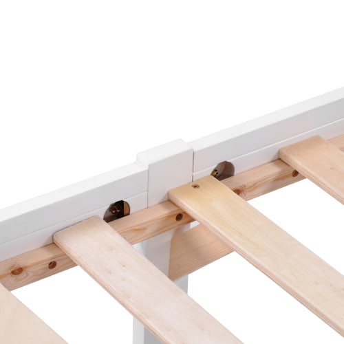 Wooden Solid White Pine Storage Bed With Drawers Bed Furniture Frame For Adults, Kids, Teenagers 4ft6 Double White 190x135cm view 4