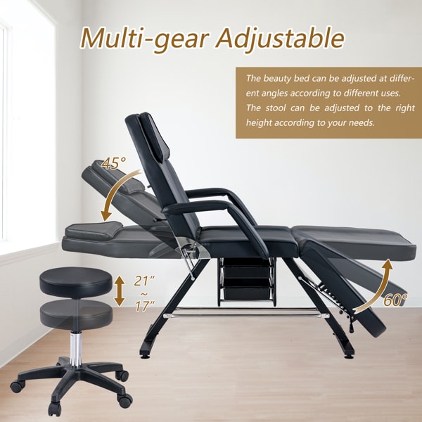 Massage Salon Tattoo Chair, Adjustable Beauty Barber Spa Beauty Equipment view 6