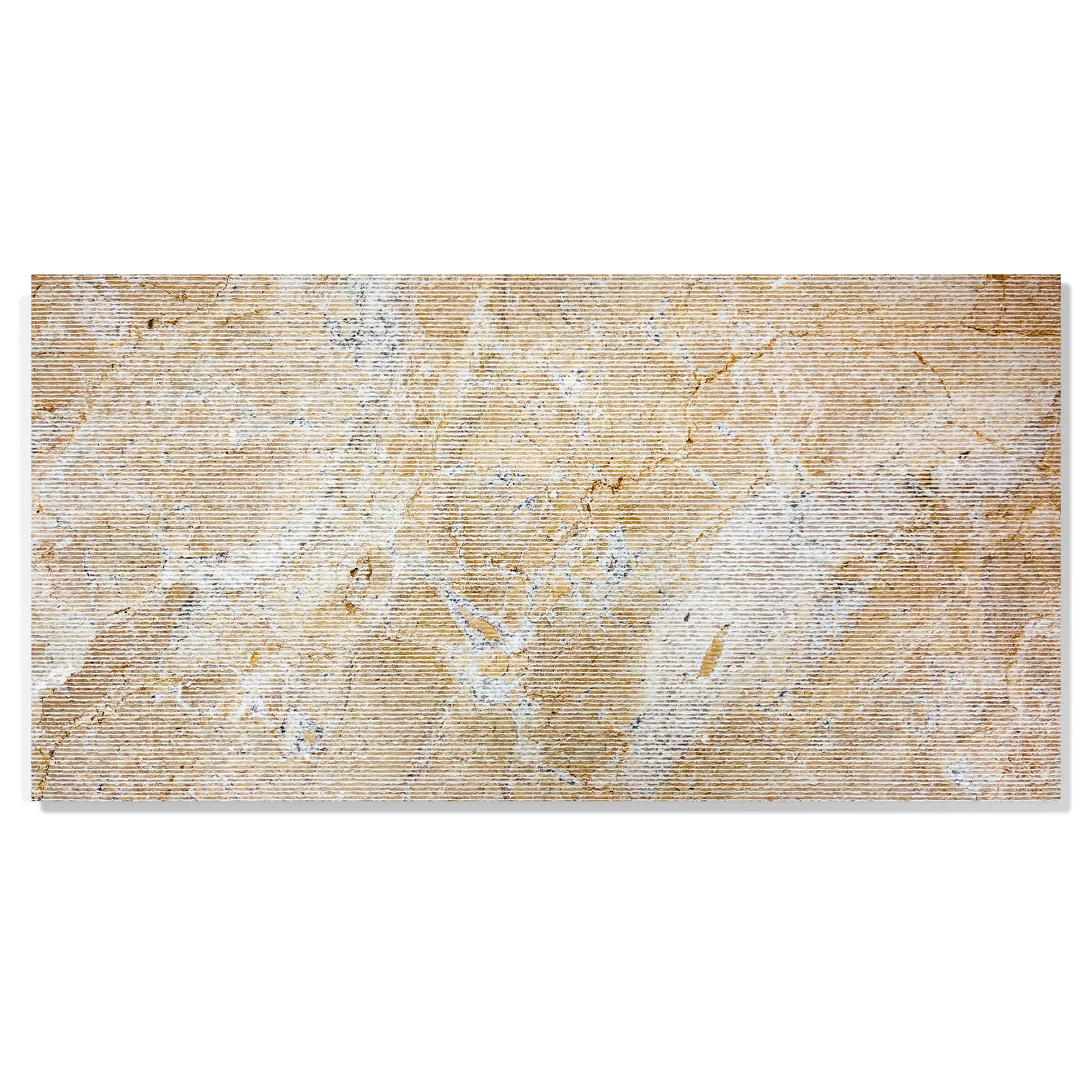 12X24 Inch Gold Yellow Beige Natural Marble, For Wall, FS Textured Finished, 3D Fluted Marble, Natural Stone view 10
