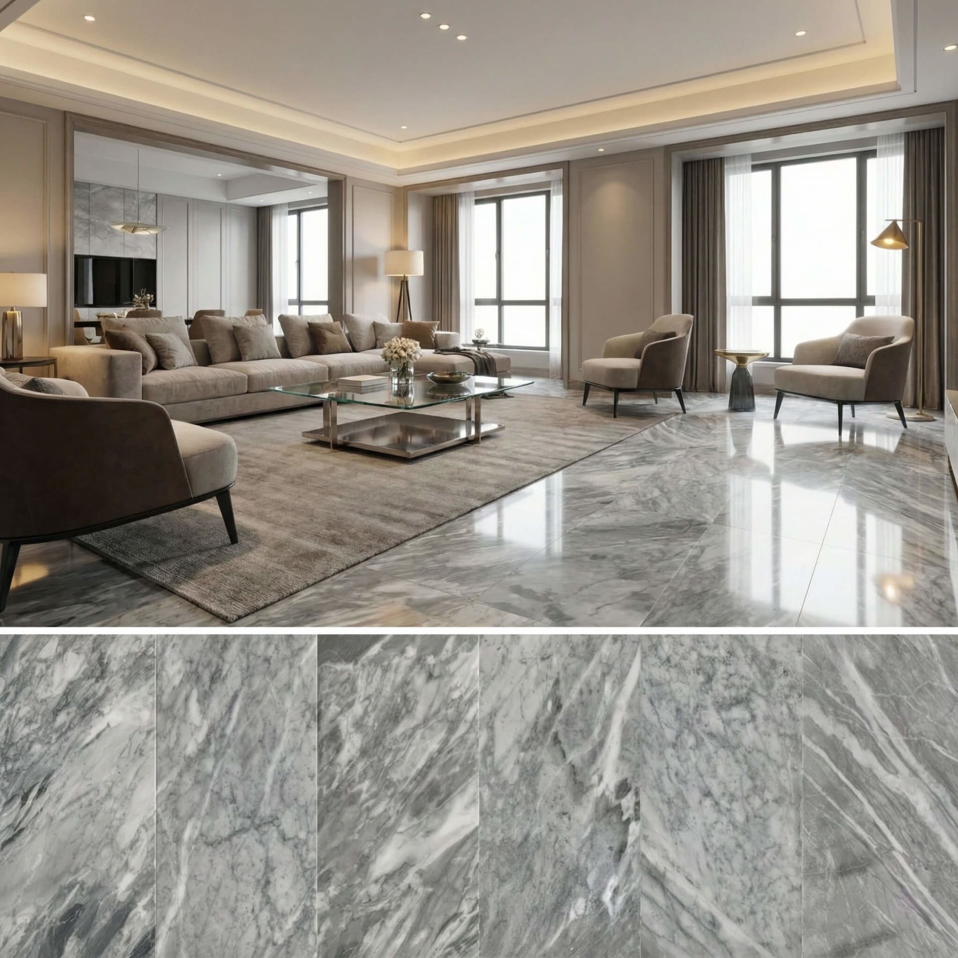 12X24 Inch Carrara Marble, Gray Marble, Natural Marble, For Wall And Floor, Polished Marble Tile view 6