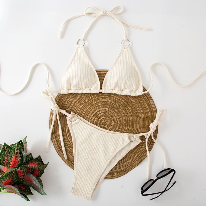 Sexy Bikini Set Summer Side Tie Thong Bandage Style Swimsuit Womens Clothing view 7