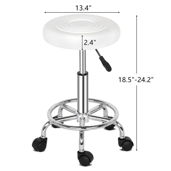 White Technician Bench With Circular Patterned Cushion view 10